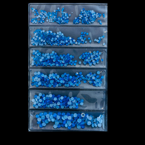 Cristaux Fluo Bleu 6 Grosseurs