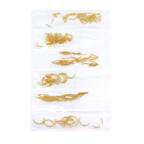 Déco Sachet Demi-Lune et Tige Or